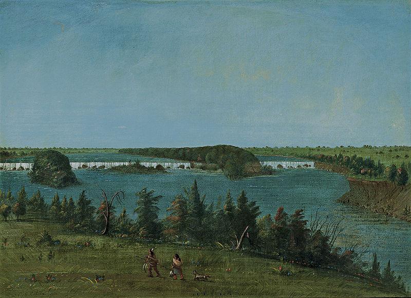 George Catlin Las cataratas de San Antonio oil painting image